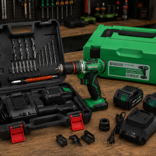 Kit Completo de Taladro y Atornillador Profesional + REGALO: 2 Baterías y Maletín con Accesorios